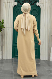  Biscuit Islamic Clothing Mercerized Dress 10157BS - 4