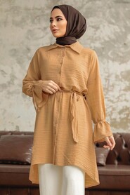  Biscuit Islamic Clothing Shirt 11261BS - NEVA STYLE
