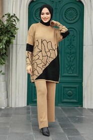  Biscuit Knitwear Hijab Dual Suit 6397BS - 1