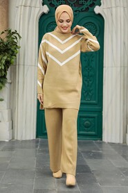  Biscuit Knitwear Modest Dual Suit 10151BS - 2