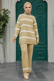  Biscuit Knitwear Modest Dual Suit 6396BS - 1