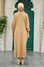  Biscuit Knitwear Muslim Dress 3419BS - 3