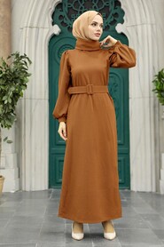  Biscuit Long Sleeve Dress 17861BS - NEVA STYLE
