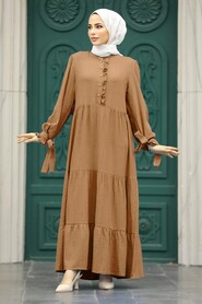  Biscuit Long Sleeve Dress 617BS - NEVA STYLE