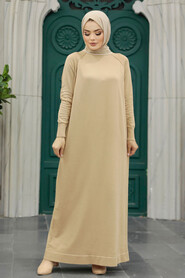  Biscuit Modest Mercerized Dress 10169BS - 1