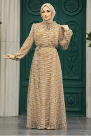  Biscuit Muslim Long Dress Style 279084BS - 1