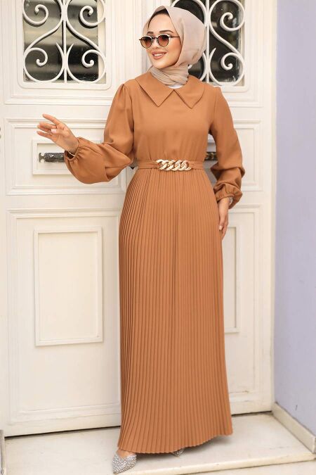  Biscuit Muslim Long Dress Style 34320BS - NEVA STYLE