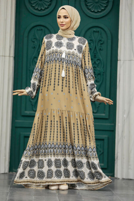  Biscuit Plus Size Dress 50005BS - NEVA STYLE