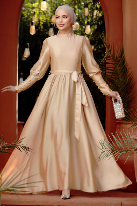 cream plus size formal dress LEA Formal Dress