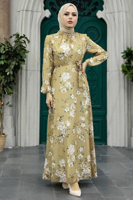  Biscuit Women Dress 279080BS - NEVA STYLE