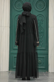 Black Abaya Hijab Double Suit 30101S - Thumbnail