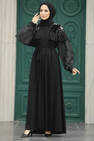  Black Abaya Islamic Clothing Double Suit 31311S - 1