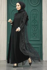  Black Abaya Modest Double Suit 30121S - 1