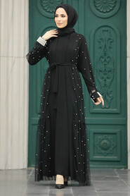  Black Abaya Modest Double Suit 30121S - 2