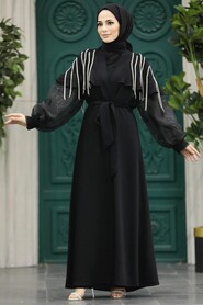 Black High Quality Abaya 602500S - 1
