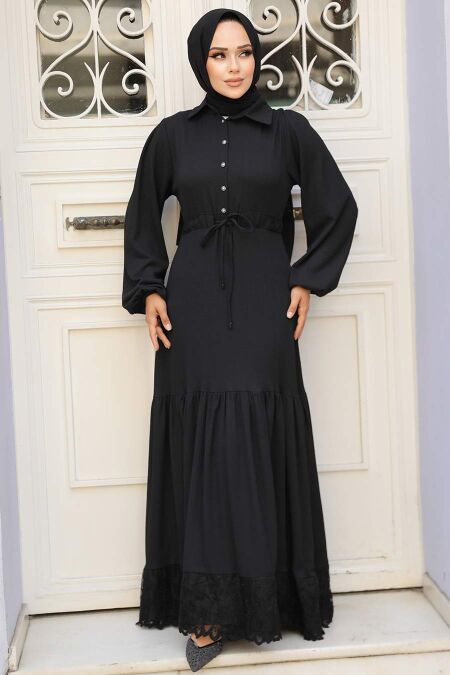  Black High Quality Dress 5878S - NEVA STYLE