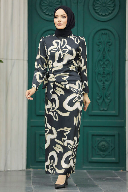  Black Women Dress 5939S - NEVA STYLE