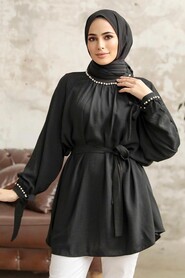 Neva Style - Black High Quality Tunic 597S - Thumbnail