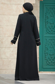  Black High Quality Turkish Abaya 20044S - 4