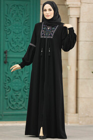  Black High Quality Turkish Abaya 41562S - 2
