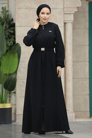  Black Hijab Abaya 20082S - Thumbnail