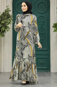  Black Hijab Dress 15712S - 2