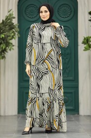  Black Hijab Dress 15712S - 1