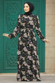  Black Hijab Dress 29711S - 2