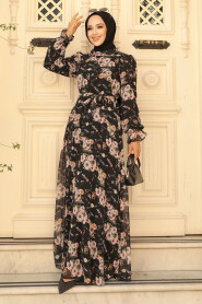  Black Hijab Dress 29711S - 2