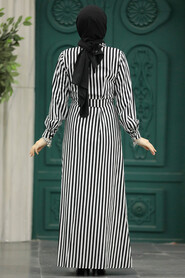  Black Hijab Dress 8955S - 3