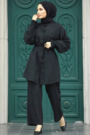  Black Hijab Dual Suit 5899S - 2