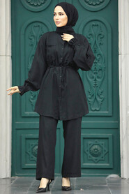  Black Hijab Dual Suit 5899S - 1