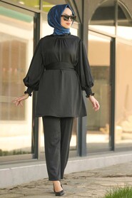 Black Hijab Dual Suit Dress 1168S - 2