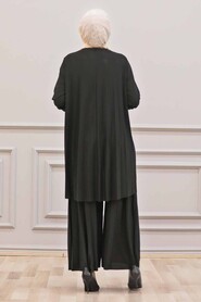  Black Hijab Dual Suit Dress 50054S - 2