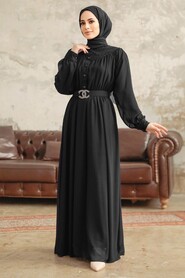  Black Hijab For Women Dress 33284S - NEVA STYLE