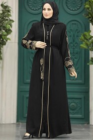  Black Hijab For Women Abaya 23151S - 2