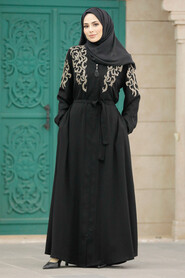  Black Hijab For Women Abaya 90701S - 1