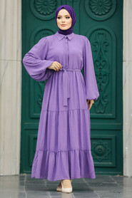  Black Hijab For Women Dress 1929LILA - 2