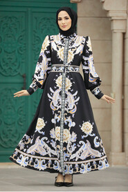  Black Hijab For Women Dress 22152S - 1