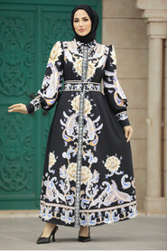  Black Hijab For Women Dress 22152S - 2