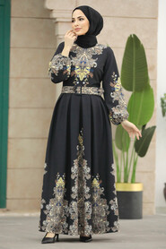  Black Hijab For Women Dress 22439S - 2