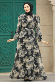  Black Hijab For Women Dress 27944S - 1