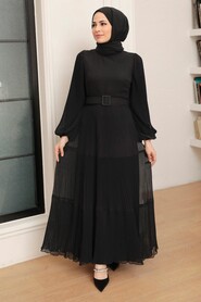  Black Hijab For Women Dress 3590S - 2