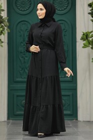  Black Hijab For Women Dress 5849S - 2