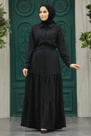  Black Hijab For Women Dress 5849S - 1