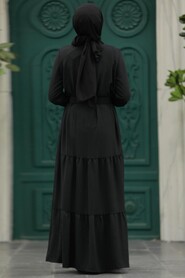  Black Hijab For Women Dress 5849S - 3