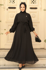  Black Hijab For Women Dress 89621S - 1