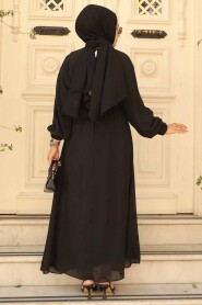  Black Hijab For Women Dress 89621S - 2