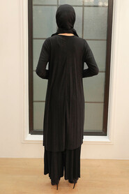  Black Hijab For Women Dual Suit 41612S - 3