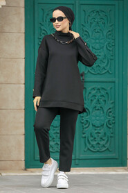  Black Hijab For Women Dual Suit 70241S - 2